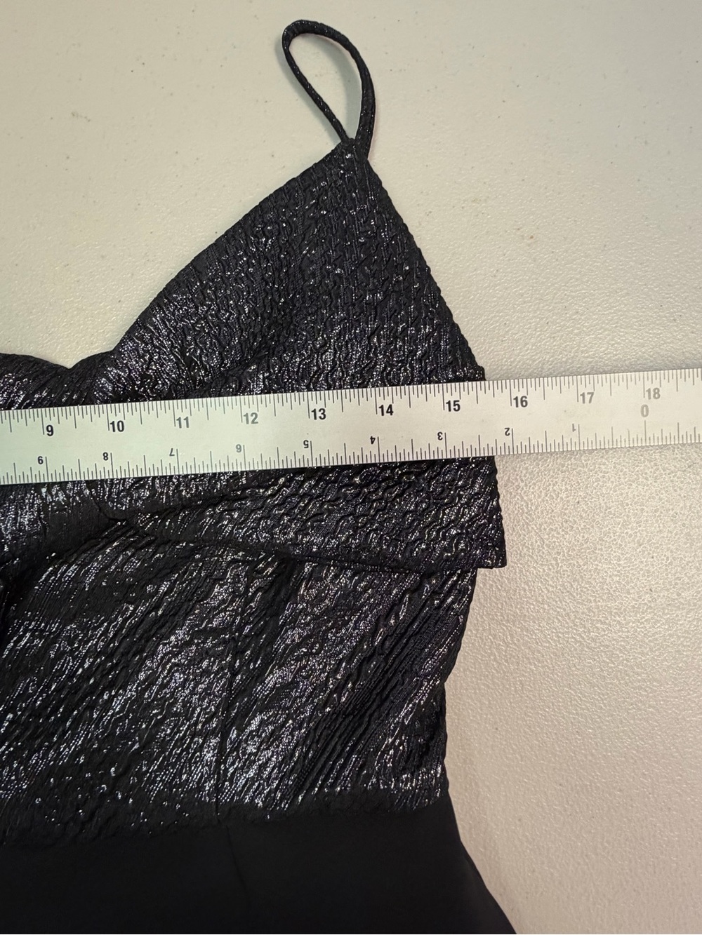 Anne Klein Women's Oversized Bow Jacquard Jumpsuit In Black Size 2 - Picture 8 of 8